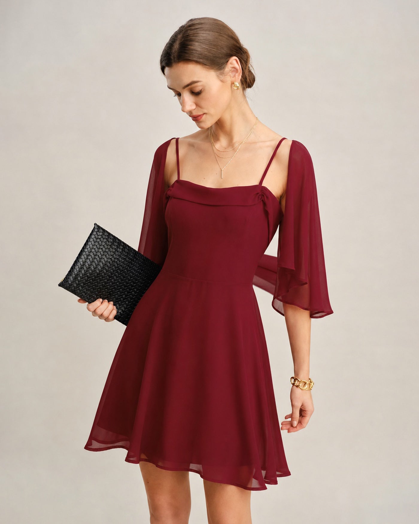 Women's Woven Polyester Mini Dress Dresses - RIHOAS