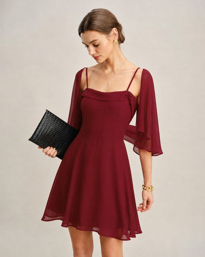 Women's Woven Polyester Mini Dress Dresses - RIHOAS