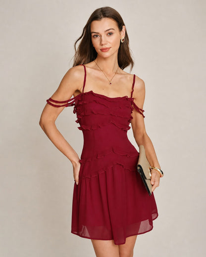 Women's Woven Polyester Mini Dress Dresses - RIHOAS