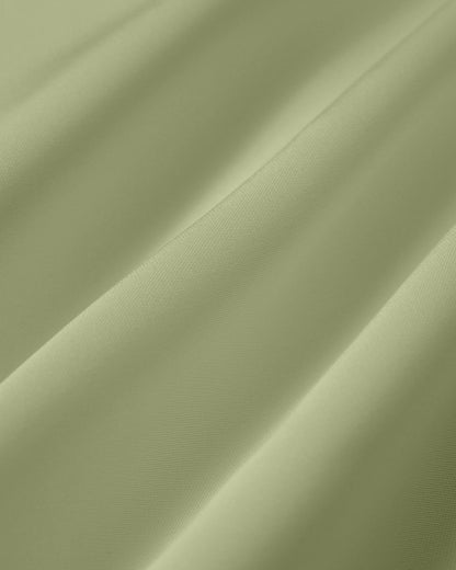 Green Boat Neck Pearl Satin Mini Dress
