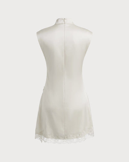 Apricot Turtle Lace Bodycon Mini Dress