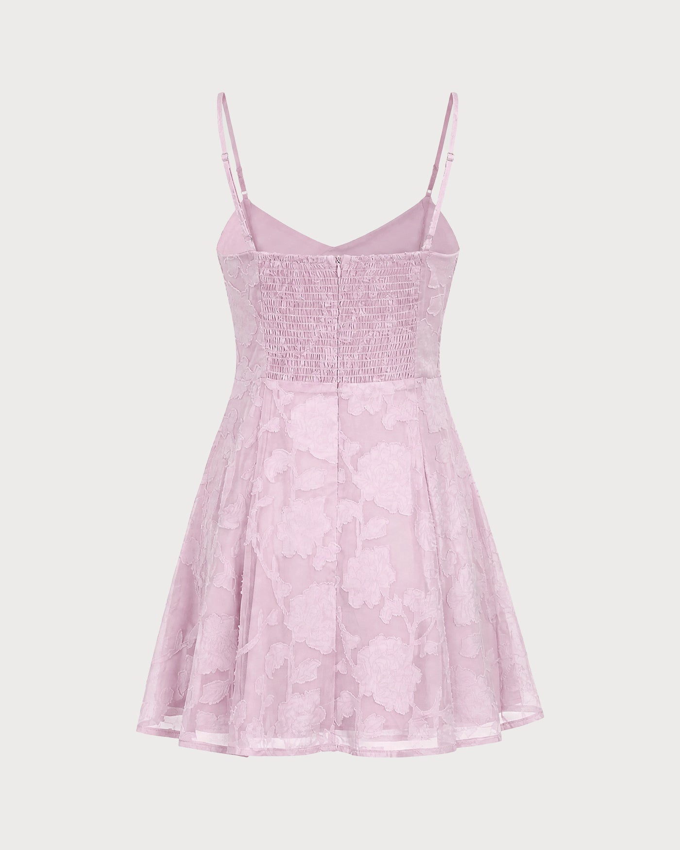 Pink Jacquard Slip A-Line Mini Dress